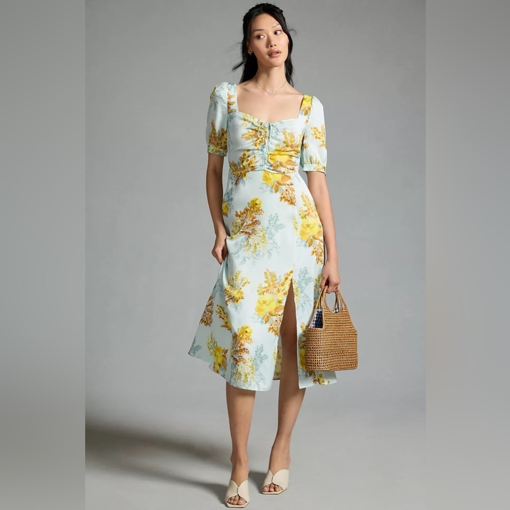 anthropologie favorite daughter the vineyard floral midi dress